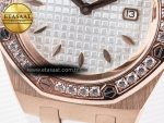 Royal Oak Offshore Ladies 33mm RG DRF Best Edition White Dial Diamonds Bezel on White Rubber Strap ETA Quartz - Görsel 12
