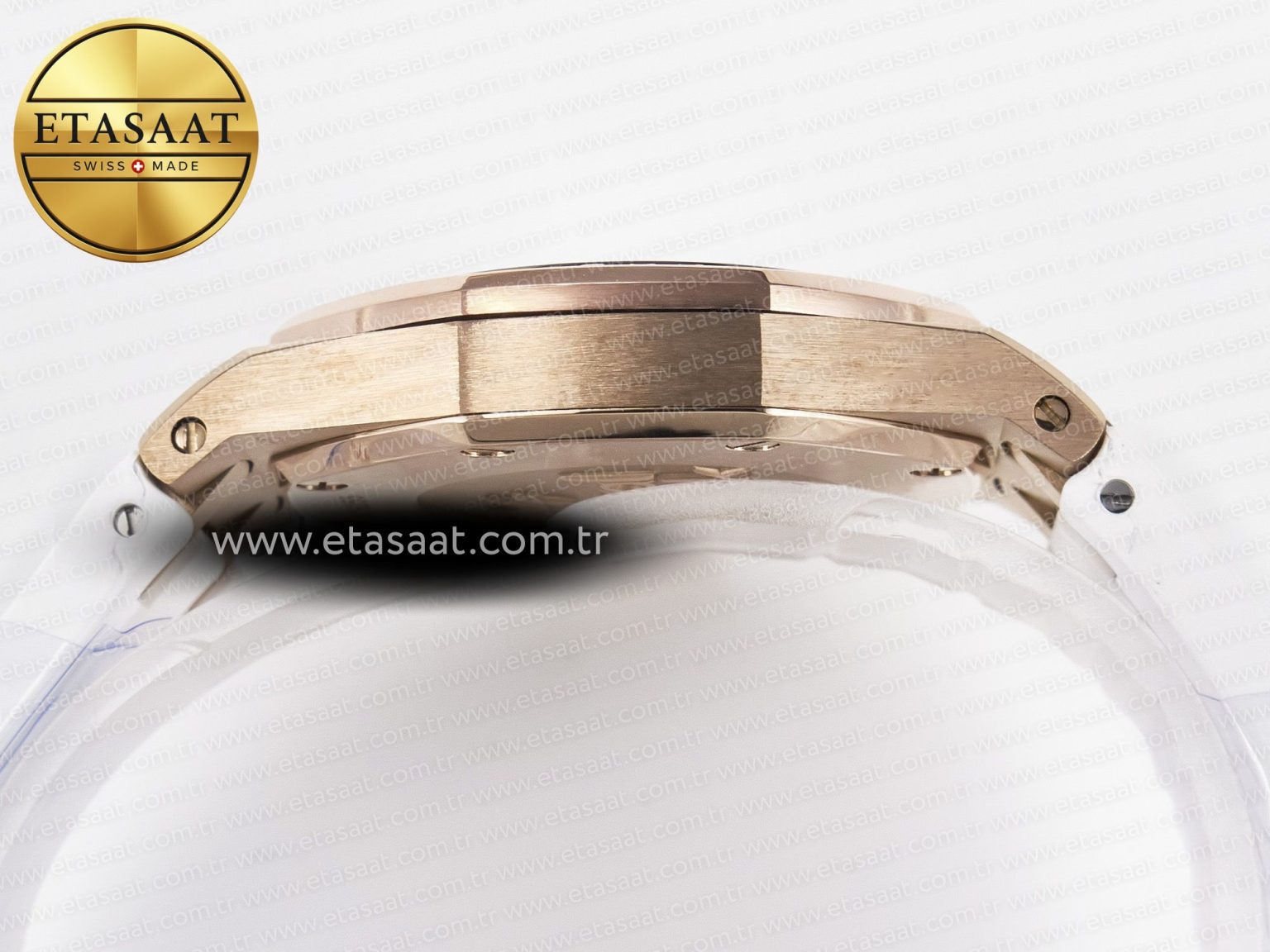 Royal Oak Offshore Ladies 33mm RG DRF Best Edition White Dial Diamonds Bezel on White Rubber Strap ETA Quartz - Görsel 13