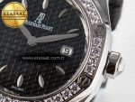 Royal Oak Offshore Ladies 33mm SS DRF Best Edition Black Dial Diamonds Bezel on Black Rubber Strap ETA Quartz - Görsel 11