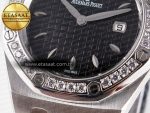 Royal Oak Offshore Ladies 33mm SS DRF Best Edition Black Dial Diamonds Bezel on Black Rubber Strap ETA Quartz - Görsel 12