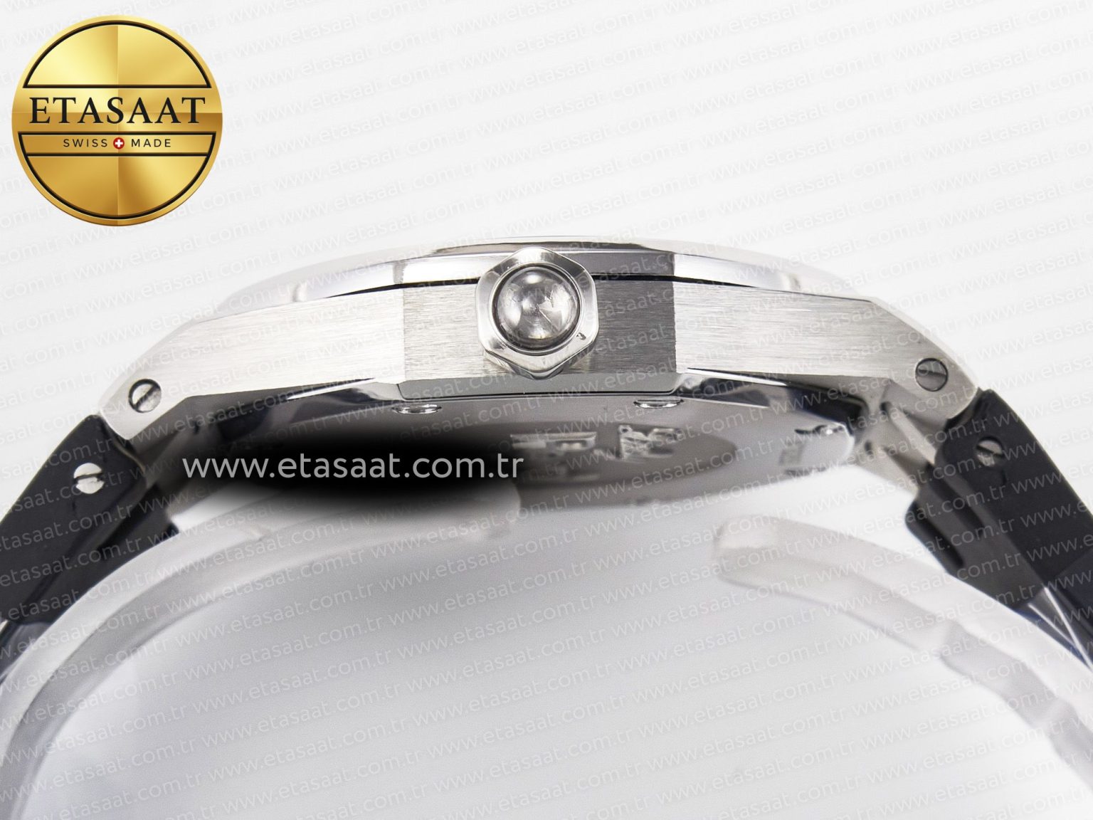 Royal Oak Offshore Ladies 33mm SS DRF Best Edition Black Dial Diamonds Bezel on Black Rubber Strap ETA Quartz - Görsel 14
