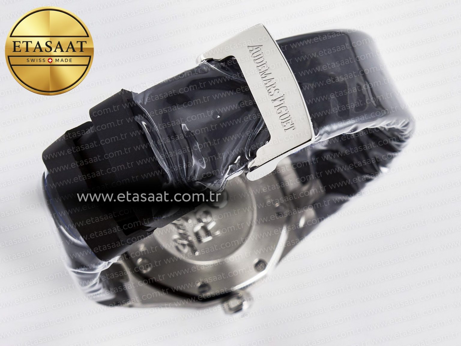 Royal Oak Offshore Ladies 33mm SS DRF Best Edition Black Dial Diamonds Bezel on Black Rubber Strap ETA Quartz - Görsel 15