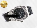 Royal Oak Offshore Ladies 33mm SS DRF Best Edition Black Dial Diamonds Bezel on Black Rubber Strap ETA Quartz - Görsel 8