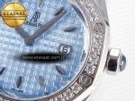Royal Oak Offshore Ladies 33mm SS DRF Best Edition Blue Dial Diamonds Bezel on Blue Leather Strap ETA Quartz - Görsel 11