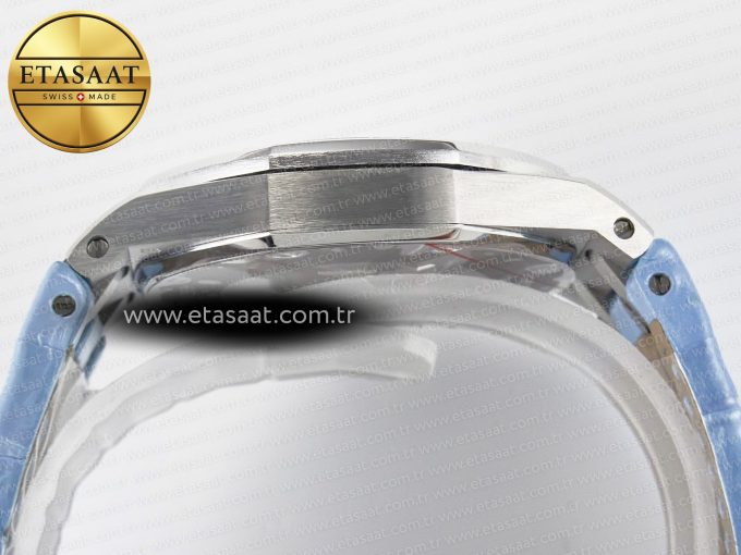 Royal Oak Offshore Ladies 33mm SS DRF Best Edition Blue Dial Diamonds Bezel on Blue Leather Strap ETA Quartz - Görsel 13