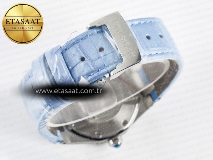 Royal Oak Offshore Ladies 33mm SS DRF Best Edition Blue Dial Diamonds Bezel on Blue Leather Strap ETA Quartz - Görsel 15