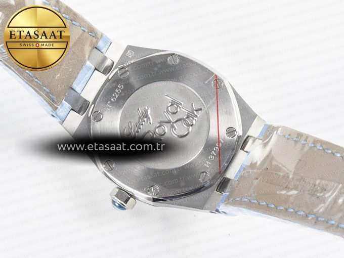 Royal Oak Offshore Ladies 33mm SS DRF Best Edition Blue Dial Diamonds Bezel on Blue Leather Strap ETA Quartz - Görsel 16