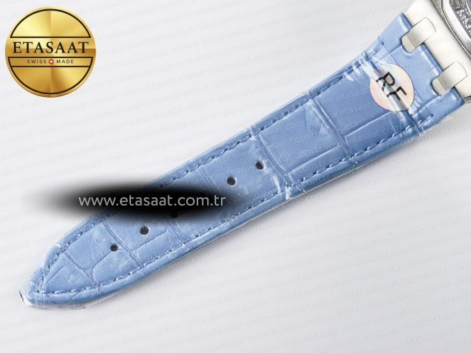Royal Oak Offshore Ladies 33mm SS DRF Best Edition Blue Dial Diamonds Bezel on Blue Leather Strap ETA Quartz - Görsel 17
