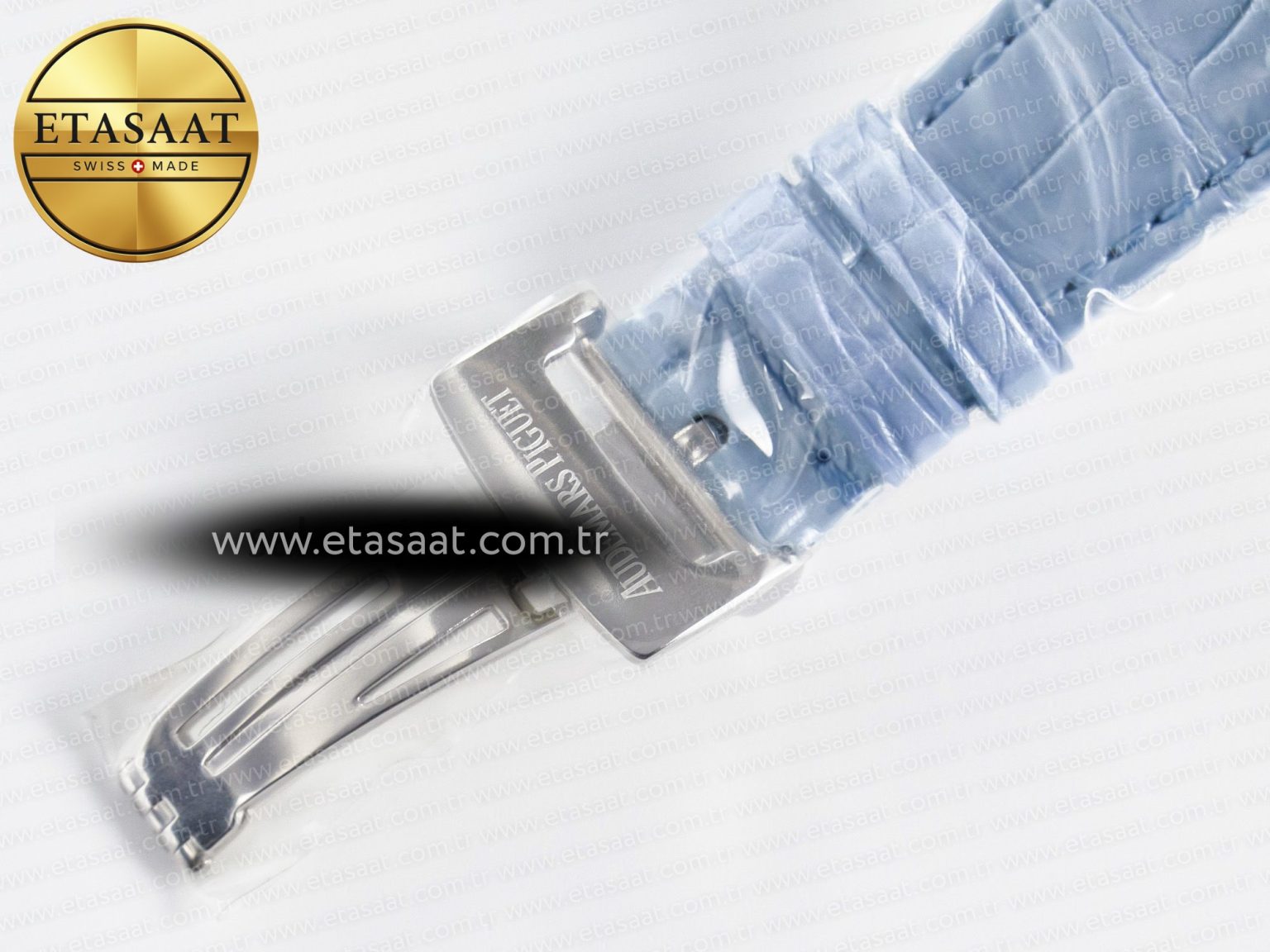 Royal Oak Offshore Ladies 33mm SS DRF Best Edition Blue Dial Diamonds Bezel on Blue Leather Strap ETA Quartz - Görsel 18