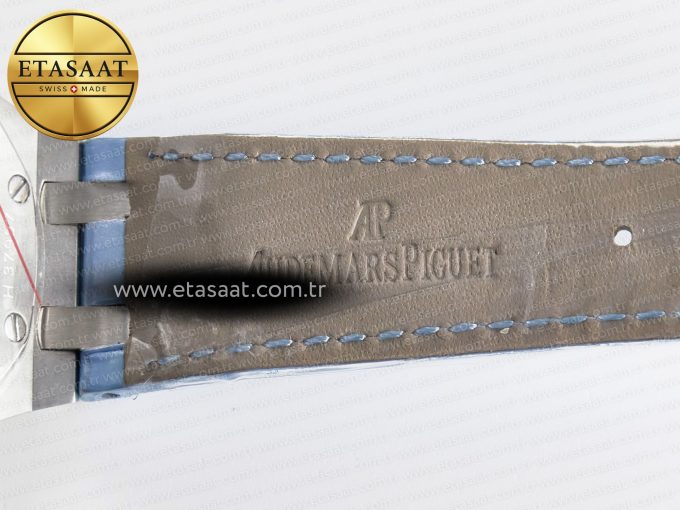 Royal Oak Offshore Ladies 33mm SS DRF Best Edition Blue Dial Diamonds Bezel on Blue Leather Strap ETA Quartz - Görsel 22