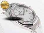 Royal Oak Offshore Ladies 33mm SS DRF Best Edition White Dial Diamonds Bezel on White Rubber Strap ETA Quartz - Görsel 7