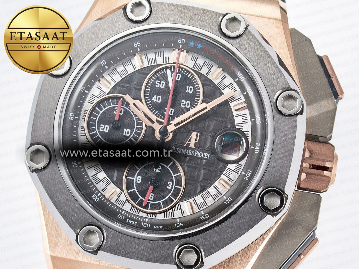 Royal Oak Offshore Schumacher RG TKF Best Edition Gray/Black Dial on Gray Rubber Strap A3126 - Görsel 10