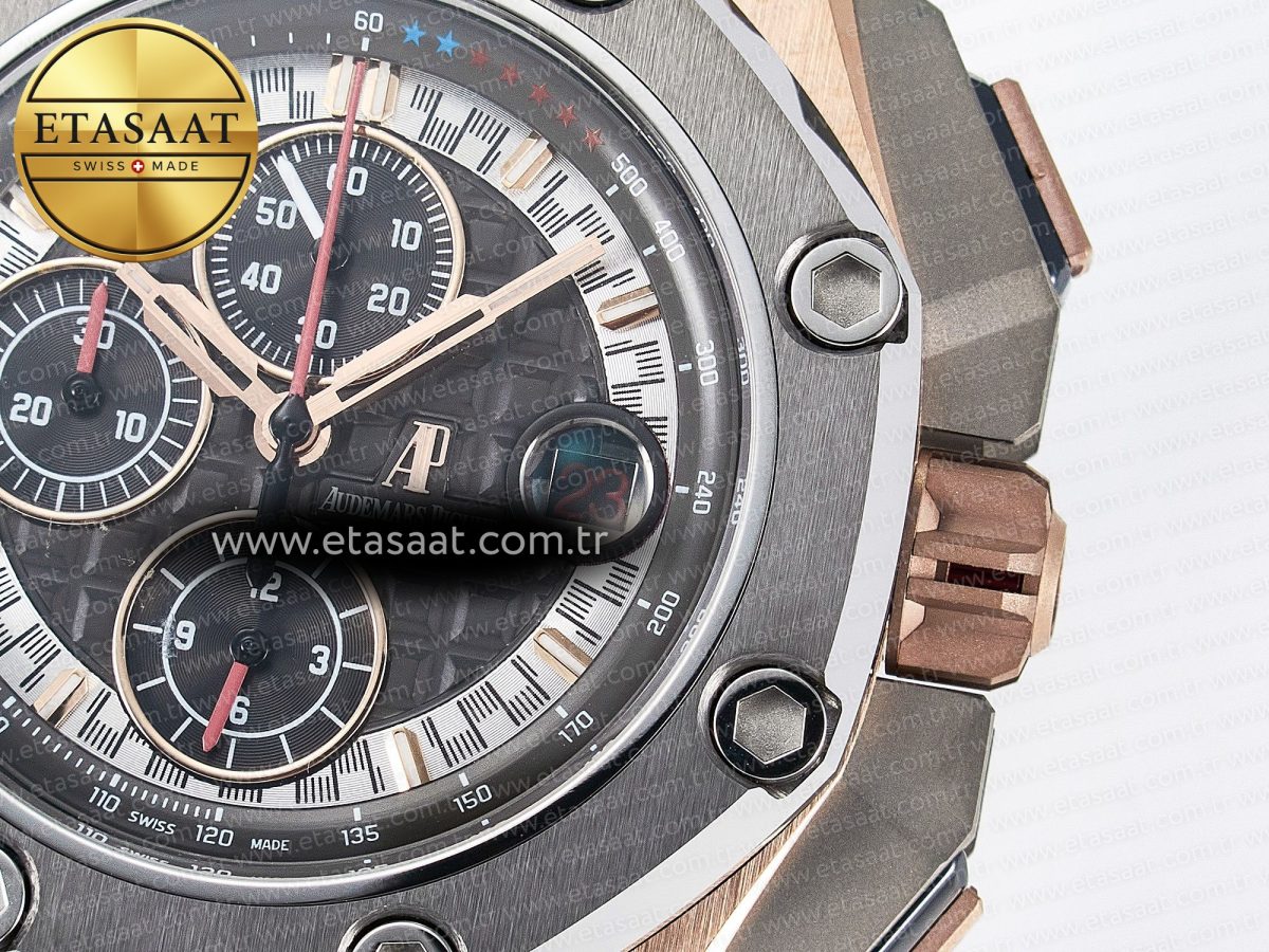 Royal Oak Offshore Schumacher RG TKF Best Edition Gray/Black Dial on Gray Rubber Strap A3126 - Görsel 13