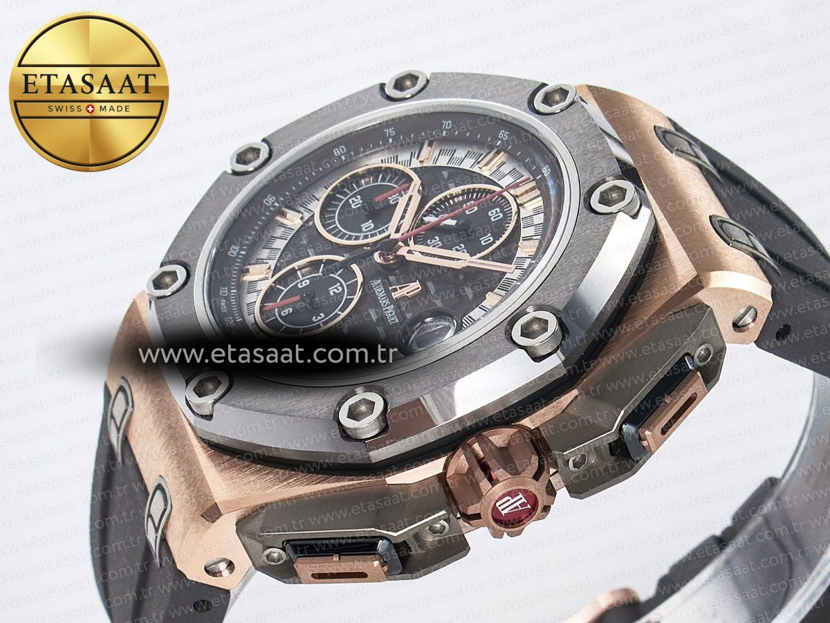 Royal Oak Offshore Schumacher RG TKF Best Edition Gray/Black Dial on Gray Rubber Strap A3126 - Görsel 6