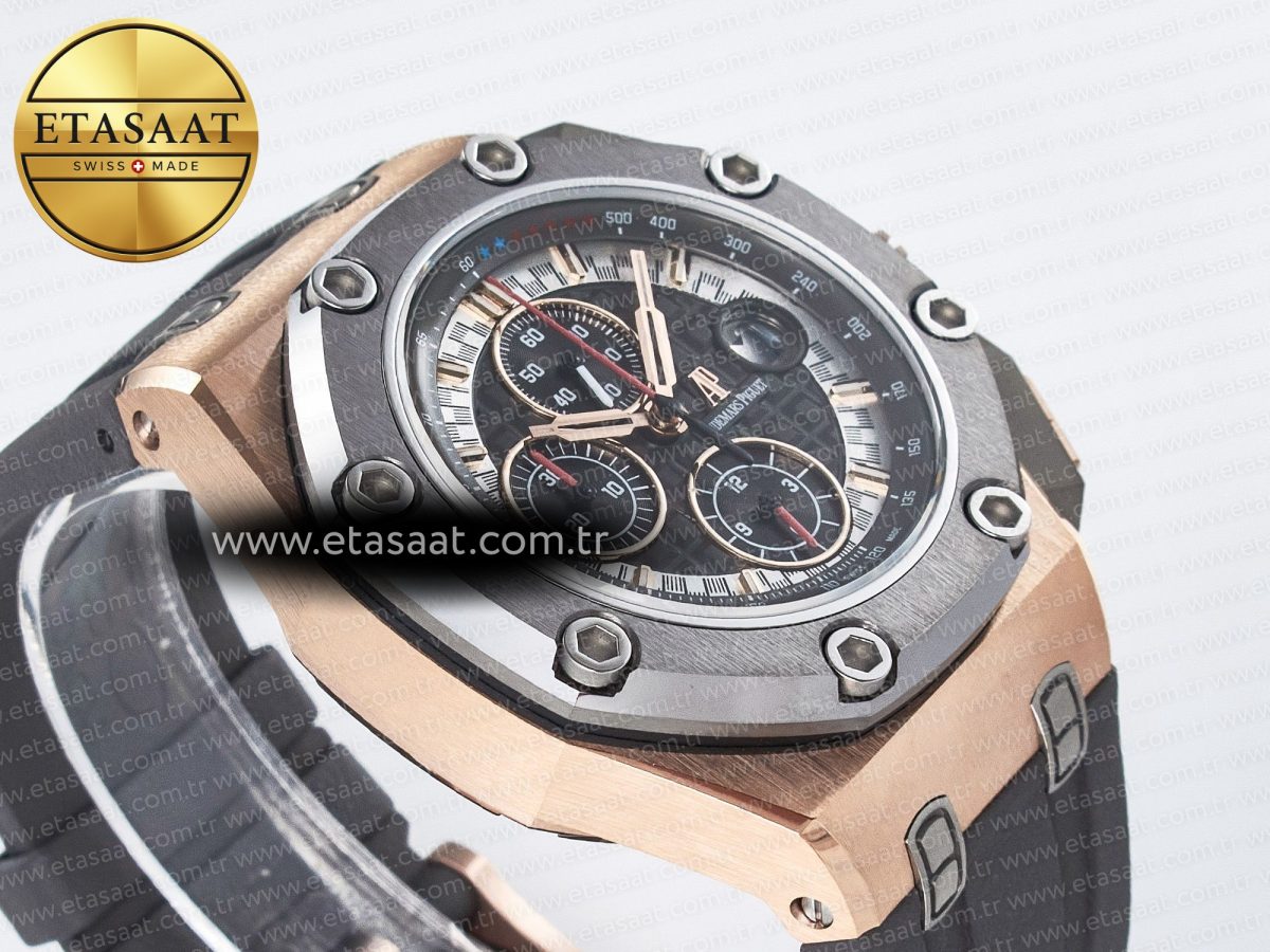 Royal Oak Offshore Schumacher RG TKF Best Edition Gray/Black Dial on Gray Rubber Strap A3126 - Görsel 7