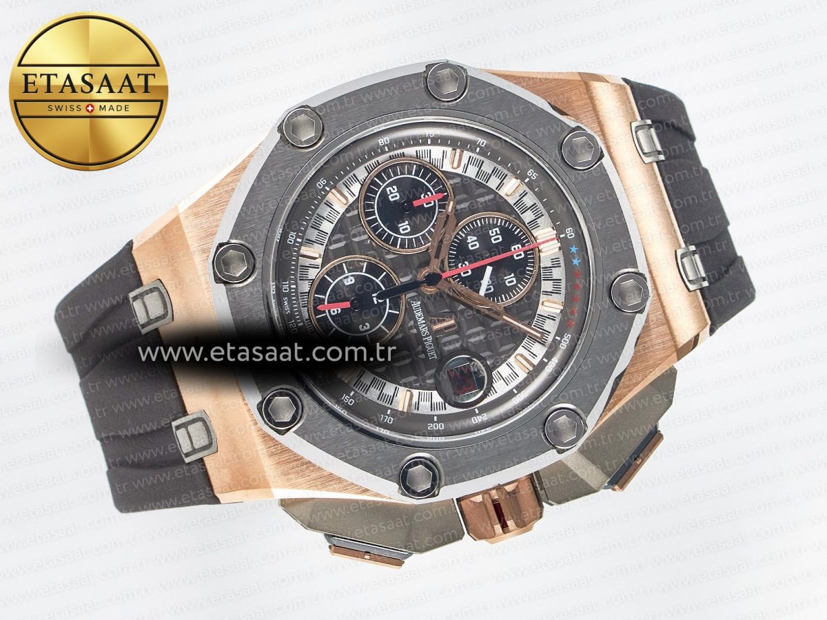 Royal Oak Offshore Schumacher RG TKF Best Edition Gray/Black Dial on Gray Rubber Strap A3126 - Görsel 8
