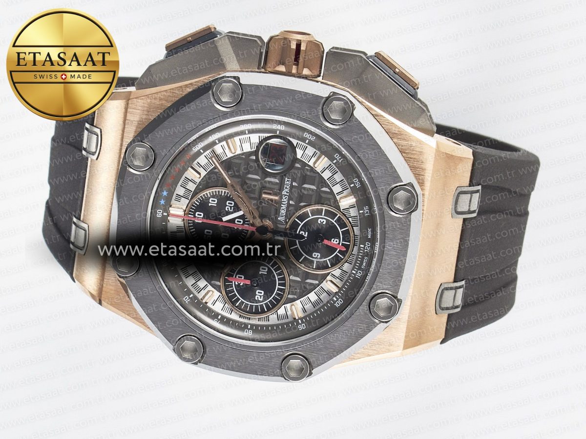 Royal Oak Offshore Schumacher RG TKF Best Edition Gray/Black Dial on Gray Rubber Strap A3126 - Görsel 9
