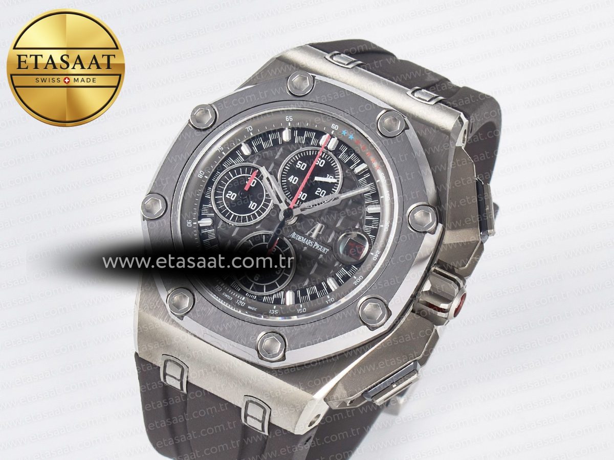 Royal Oak Offshore Schumacher SS TKF Best Edition Gray/Black Dial on Gray Rubber Strap A3126 - Görsel 1