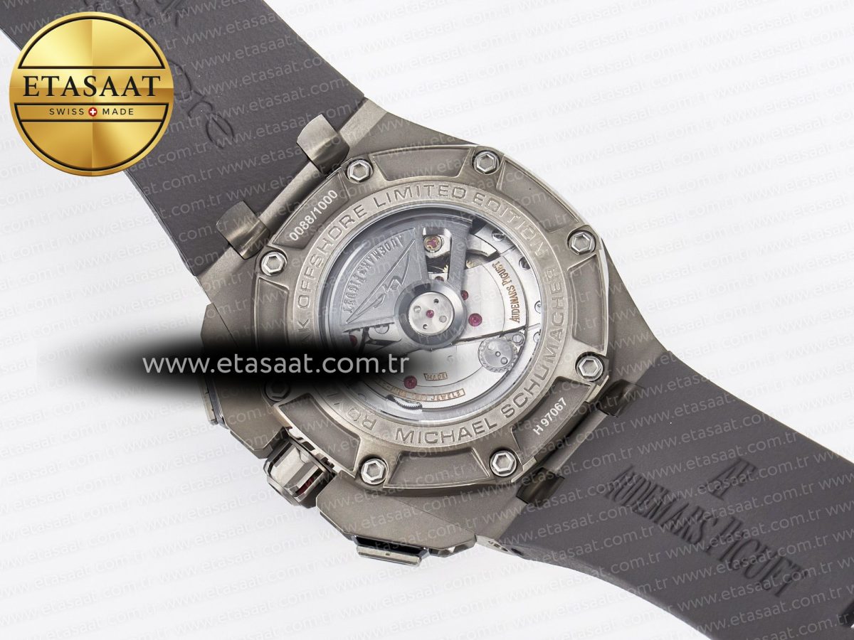 Royal Oak Offshore Schumacher SS TKF Best Edition Gray/Black Dial on Gray Rubber Strap A3126 - Görsel 19