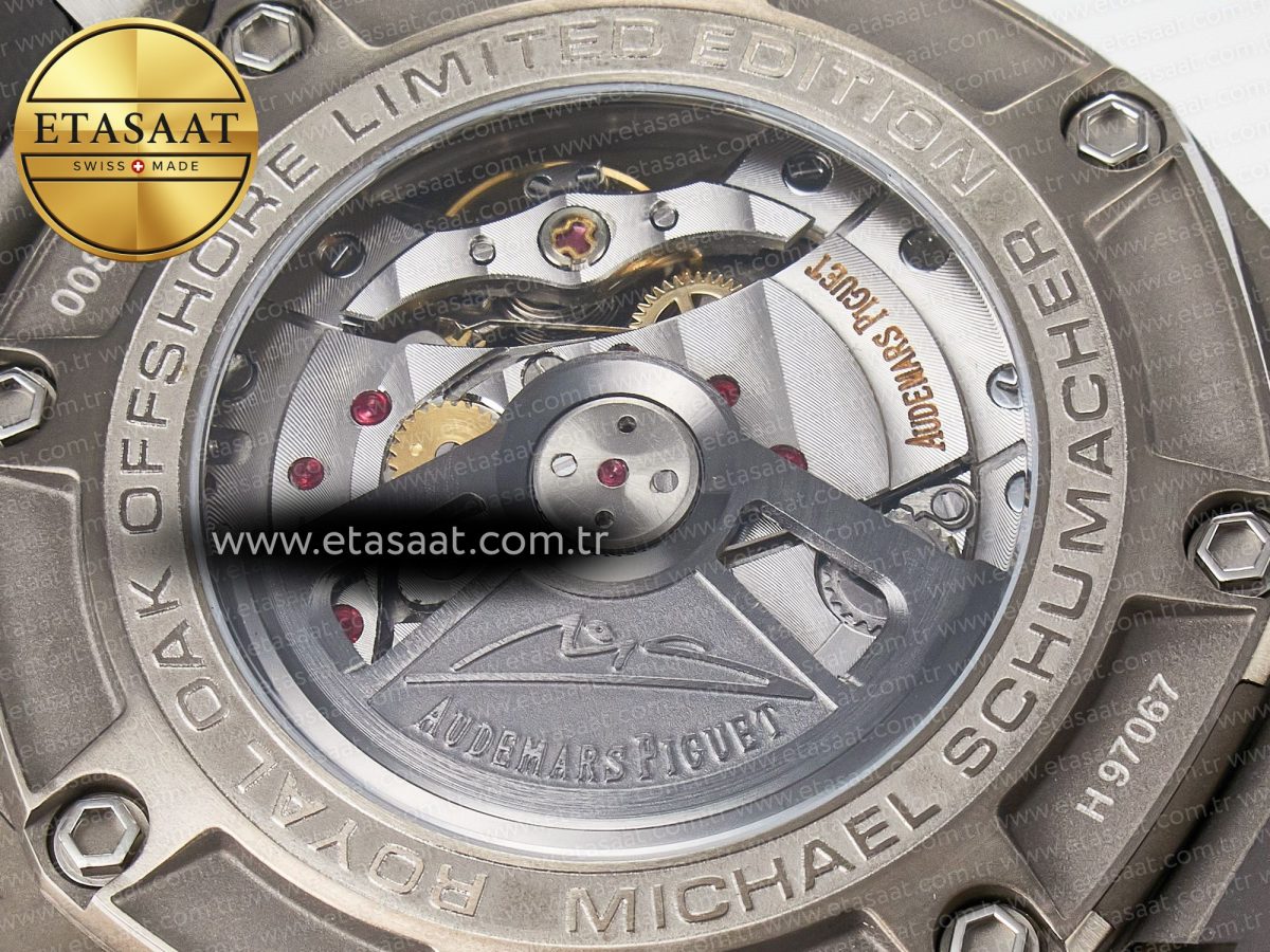 Royal Oak Offshore Schumacher SS TKF Best Edition Gray/Black Dial on Gray Rubber Strap A3126 - Görsel 20
