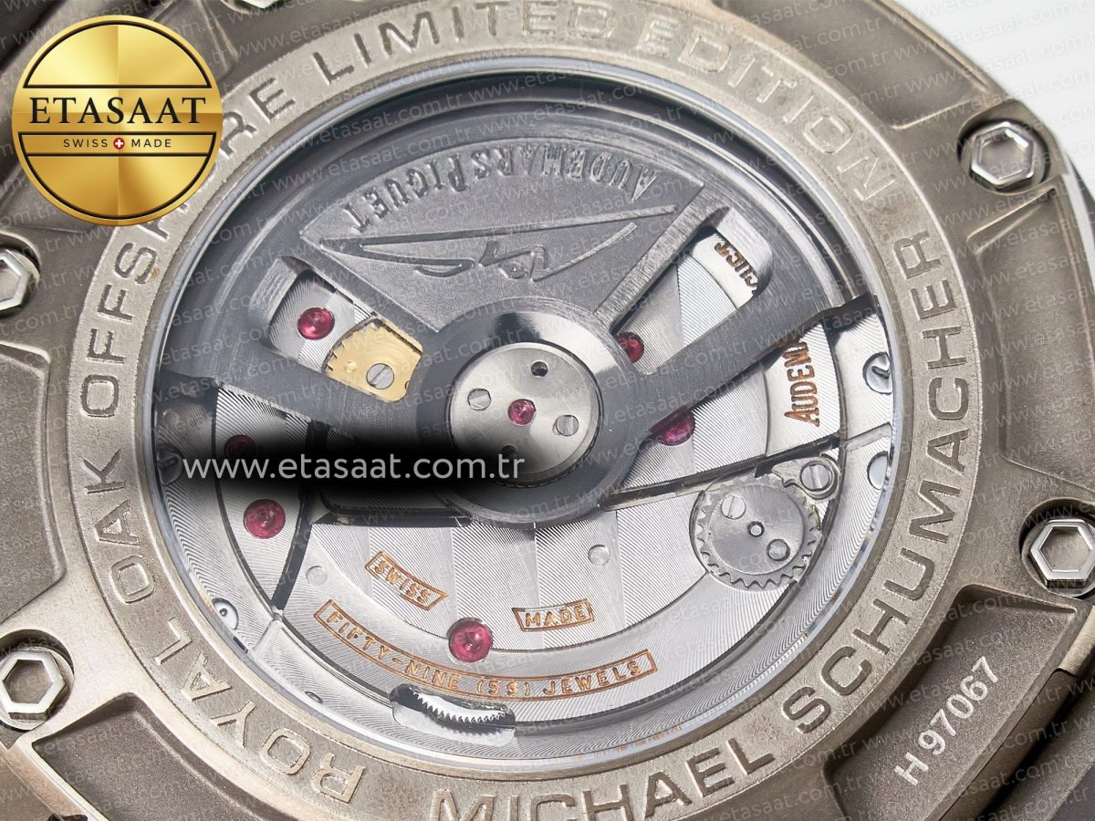 Royal Oak Offshore Schumacher SS TKF Best Edition Gray/Black Dial on Gray Rubber Strap A3126 - Görsel 21