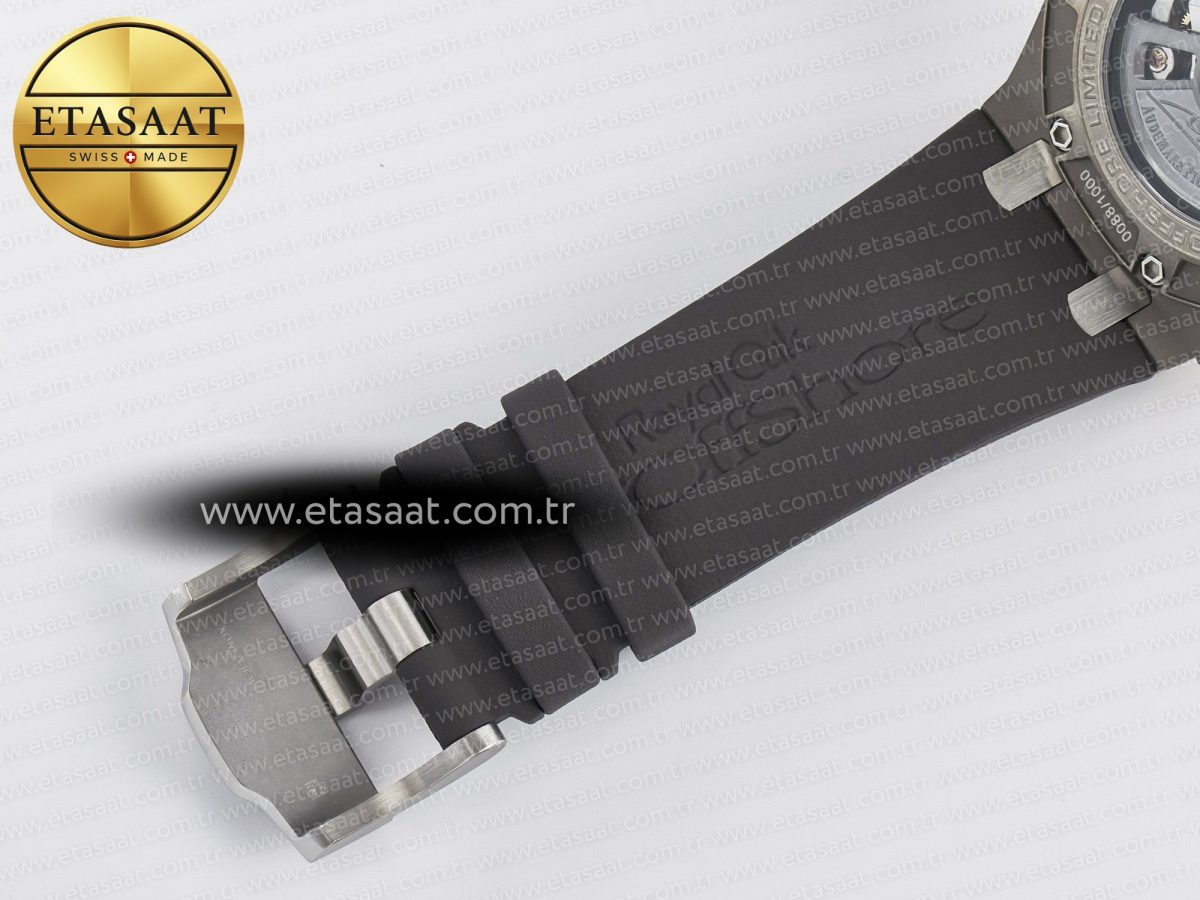 Royal Oak Offshore Schumacher SS TKF Best Edition Gray/Black Dial on Gray Rubber Strap A3126 - Görsel 27