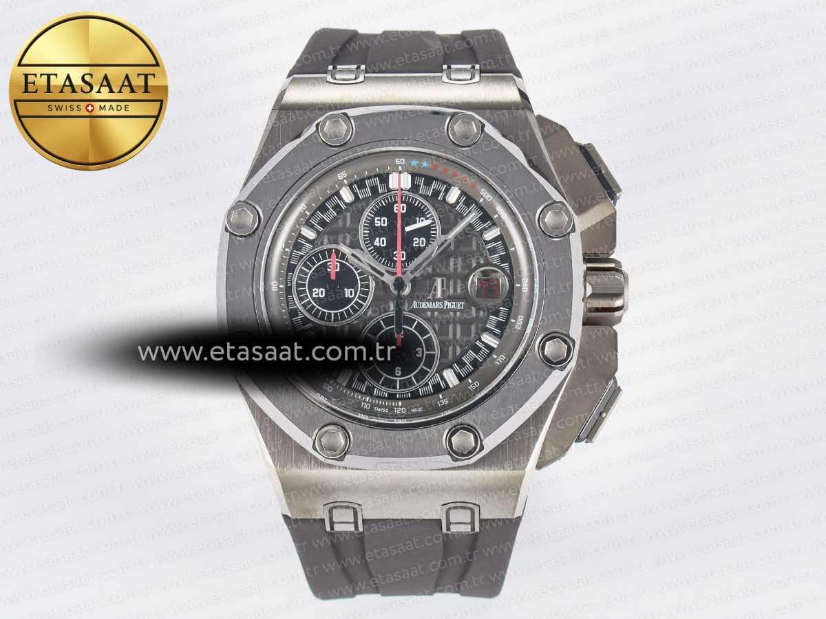Royal Oak Offshore Schumacher SS TKF Best Edition Gray/Black Dial on Gray Rubber Strap A3126 - Görsel 3