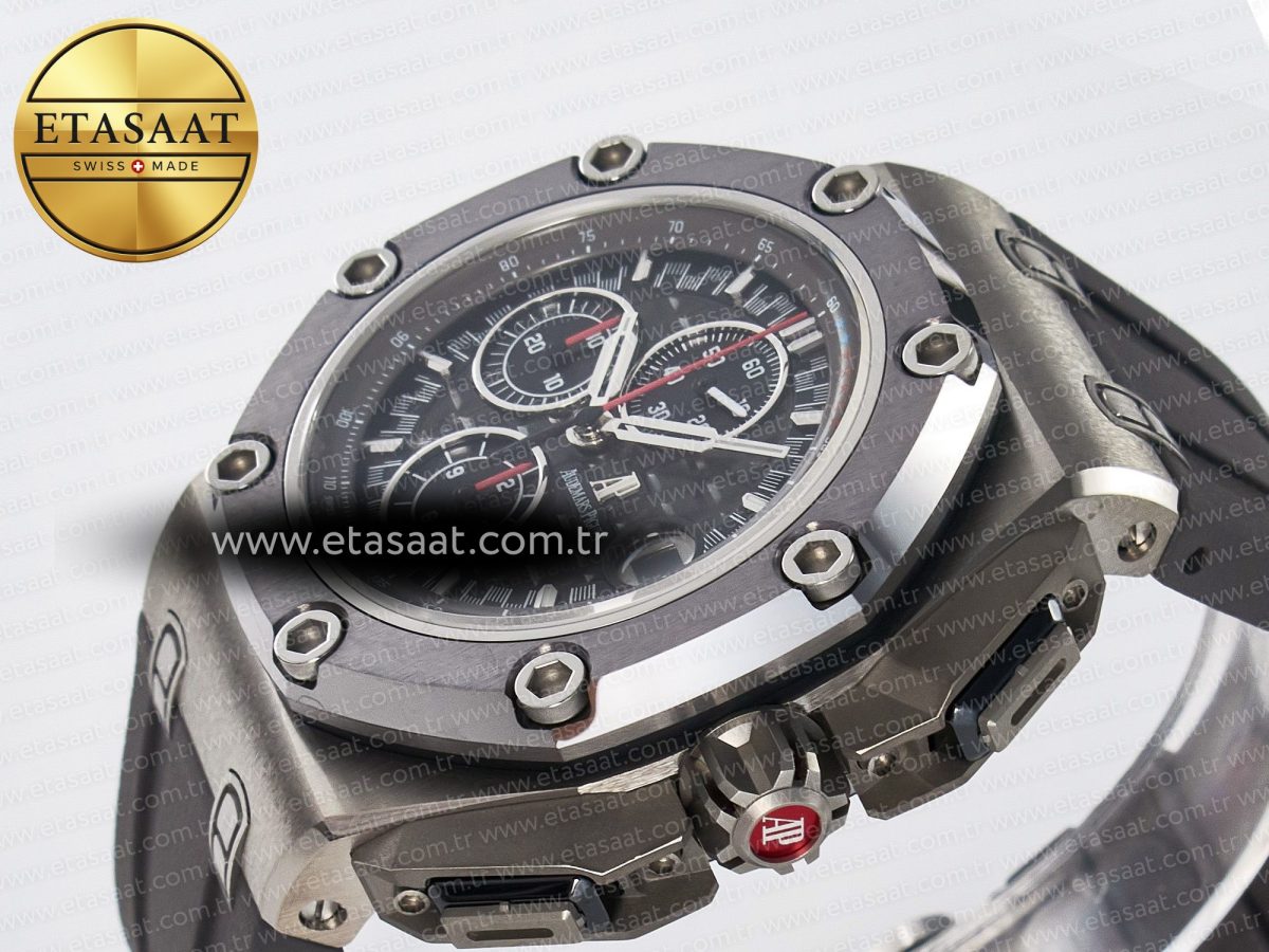 Royal Oak Offshore Schumacher SS TKF Best Edition Gray/Black Dial on Gray Rubber Strap A3126 - Görsel 6