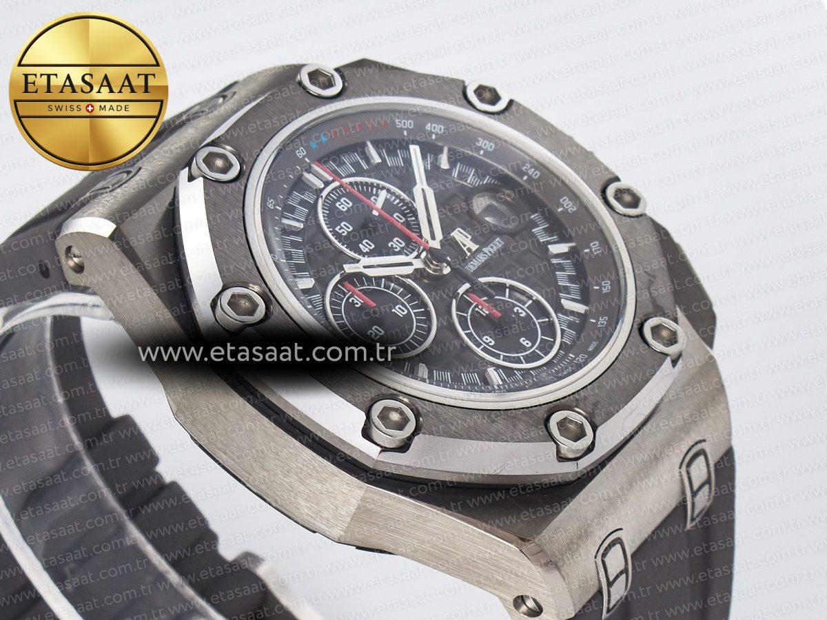 Royal Oak Offshore Schumacher SS TKF Best Edition Gray/Black Dial on Gray Rubber Strap A3126 - Görsel 7