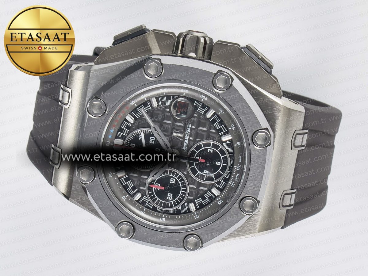 Royal Oak Offshore Schumacher SS TKF Best Edition Gray/Black Dial on Gray Rubber Strap A3126 - Görsel 9