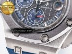 Royal Oak Offshore Schumacher SS TKF Best Edition Gray/Blue Dial on Blue Rubber Strap A3126 - Görsel 14