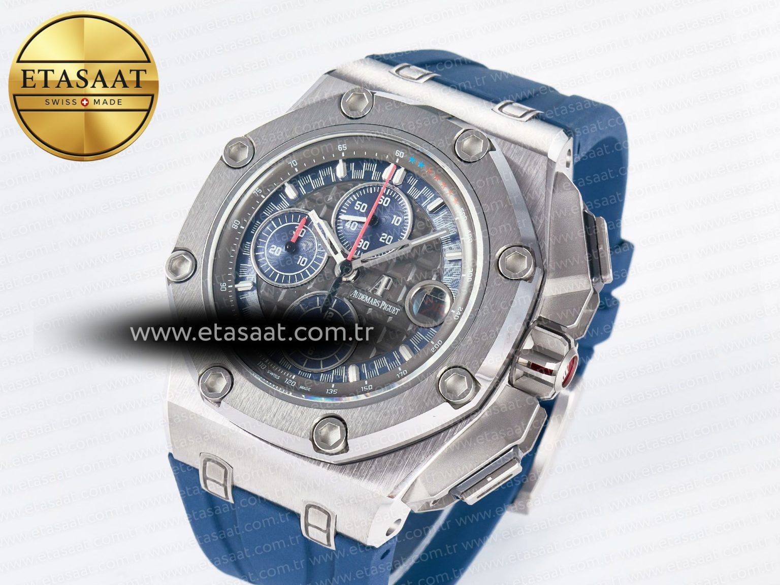Royal Oak Offshore Schumacher SS TKF Best Edition Gray/Blue Dial on Blue Rubber Strap A3126 - Görsel 2