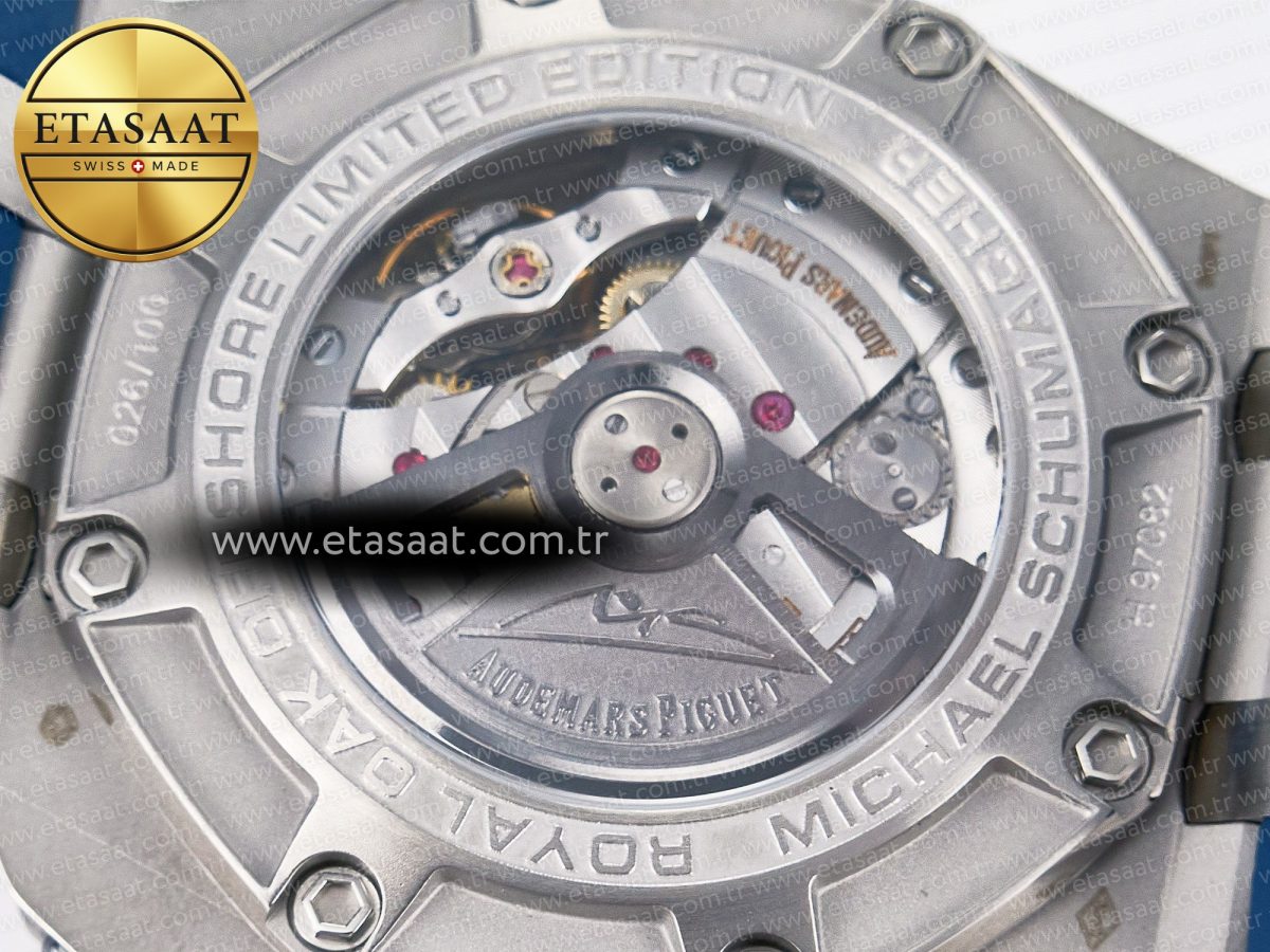 Royal Oak Offshore Schumacher SS TKF Best Edition Gray/Blue Dial on Blue Rubber Strap A3126 - Görsel 20