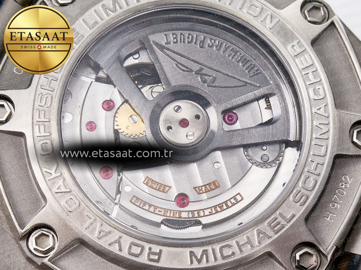 Royal Oak Offshore Schumacher SS TKF Best Edition Gray/Blue Dial on Blue Rubber Strap A3126 - Görsel 21