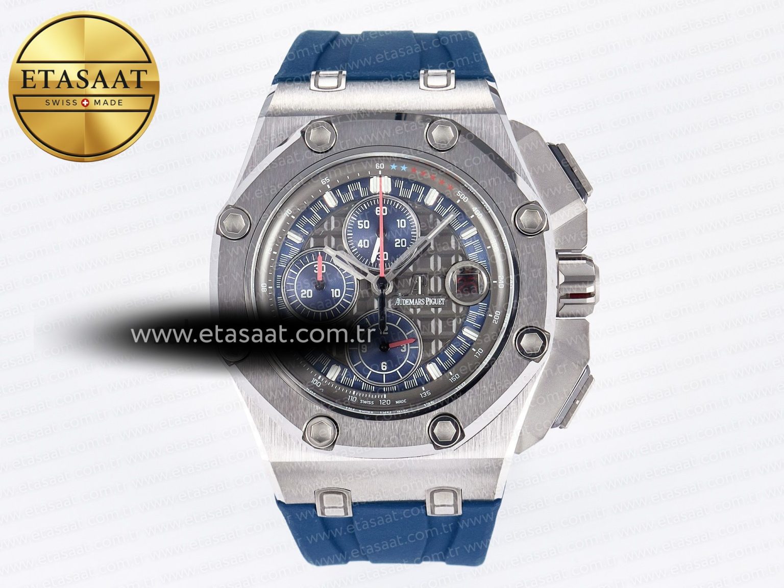 Royal Oak Offshore Schumacher SS TKF Best Edition Gray/Blue Dial on Blue Rubber Strap A3126 - Görsel 3