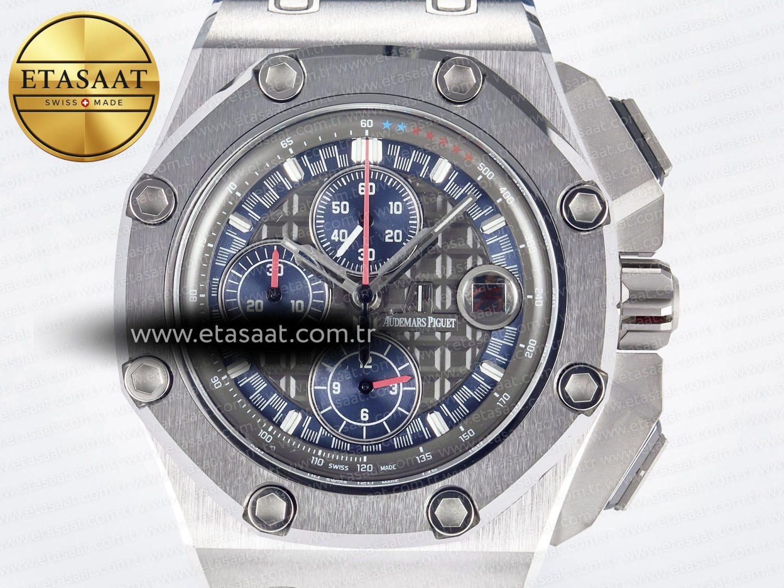 Royal Oak Offshore Schumacher SS TKF Best Edition Gray/Blue Dial on Blue Rubber Strap A3126 - Görsel 4