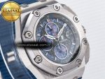 Royal Oak Offshore Schumacher SS TKF Best Edition Gray/Blue Dial on Blue Rubber Strap A3126 - Görsel 5