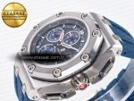 Royal Oak Offshore Schumacher SS TKF Best Edition Gray/Blue Dial on Blue Rubber Strap A3126 - Görsel 6