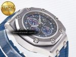 Royal Oak Offshore Schumacher SS TKF Best Edition Gray/Blue Dial on Blue Rubber Strap A3126 - Görsel 7