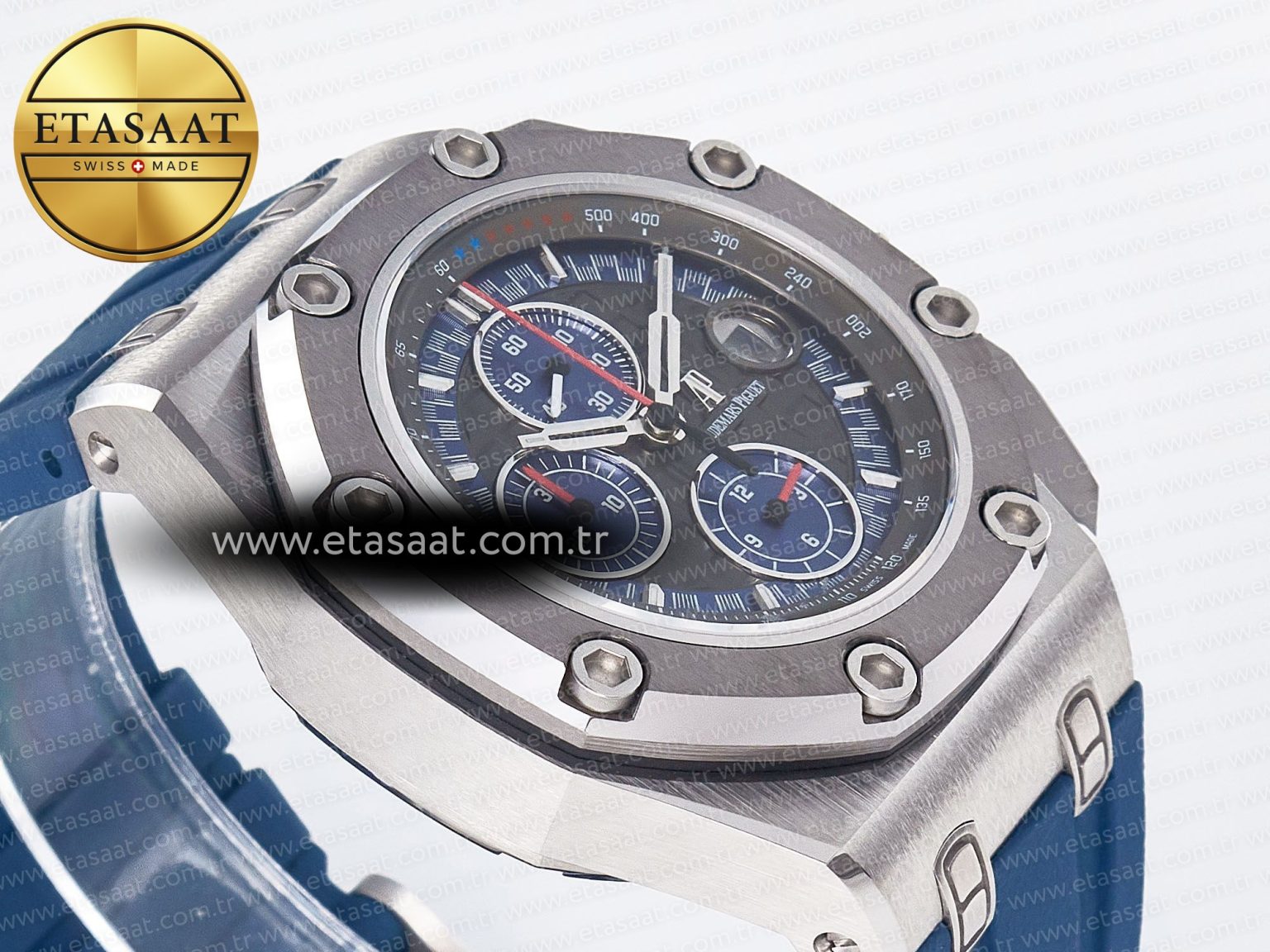 Royal Oak Offshore Schumacher SS TKF Best Edition Gray/Blue Dial on Blue Rubber Strap A3126 - Görsel 7