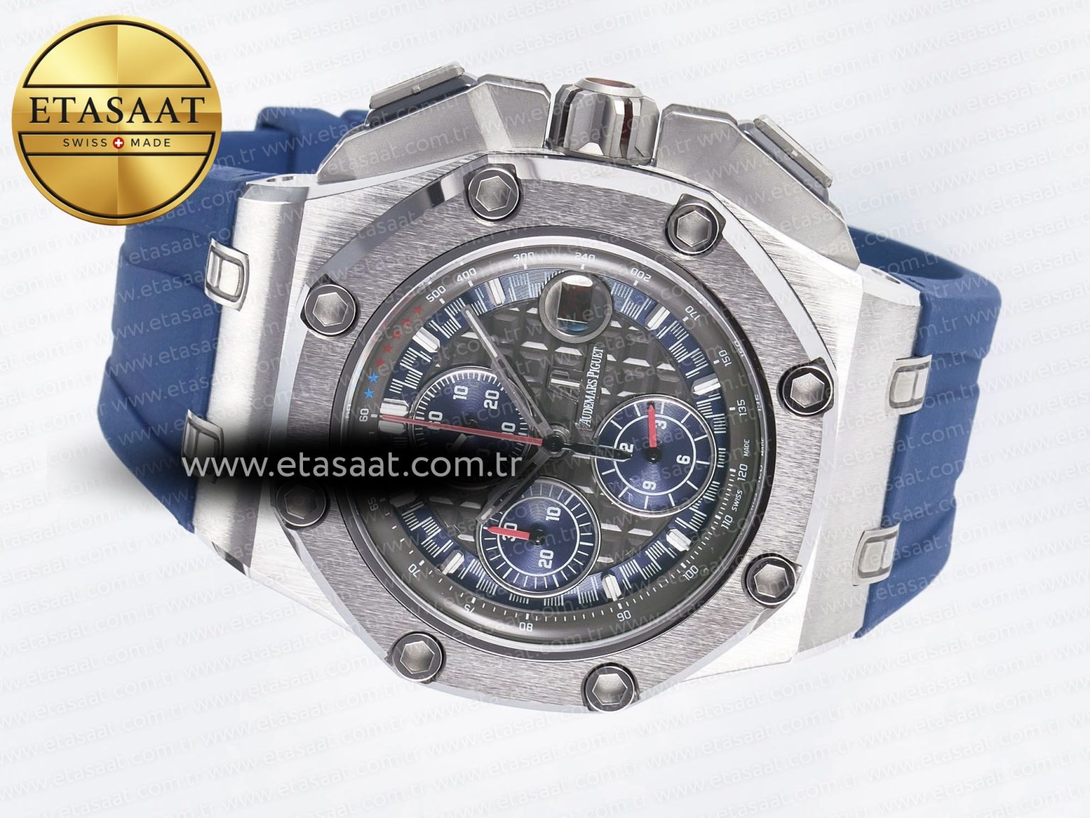 Royal Oak Offshore Schumacher SS TKF Best Edition Gray/Blue Dial on Blue Rubber Strap A3126 - Görsel 9