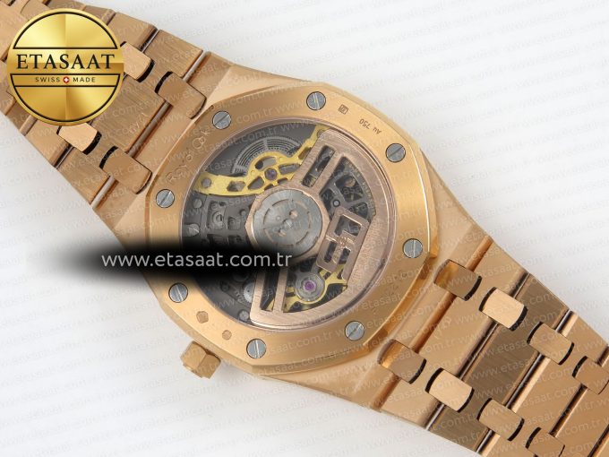 Royal Oak Openworked 16204 RG ZF 1:1 Best Edition Skeleton Dial on RG Bracelet A7124 - Görsel 12