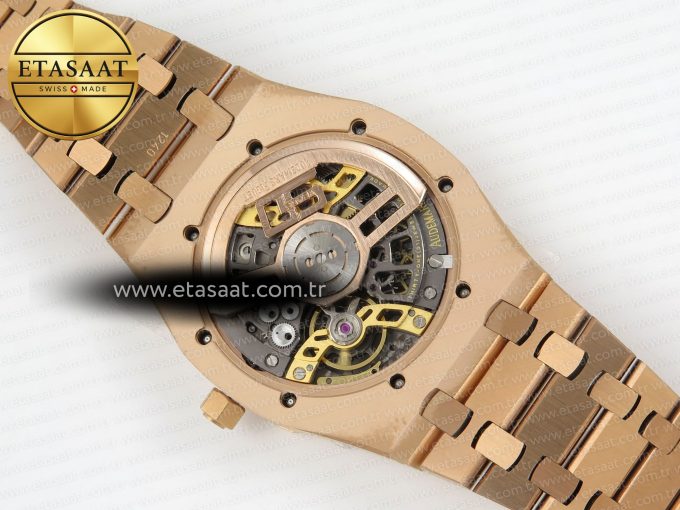Royal Oak Openworked 16204 RG ZF 1:1 Best Edition Skeleton Dial on RG Bracelet A7124 - Görsel 14