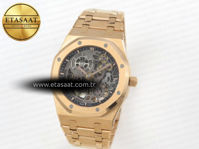 Royal Oak Openworked 16204 RG ZF 1:1 Best Edition Skeleton Dial on RG Bracelet A7124 - Görsel 2
