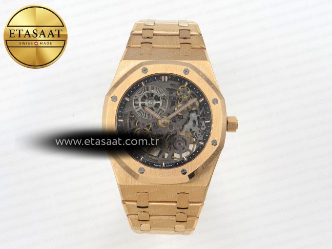 Royal Oak Openworked 16204 RG ZF 1:1 Best Edition Skeleton Dial on RG Bracelet A7124 - Görsel 3