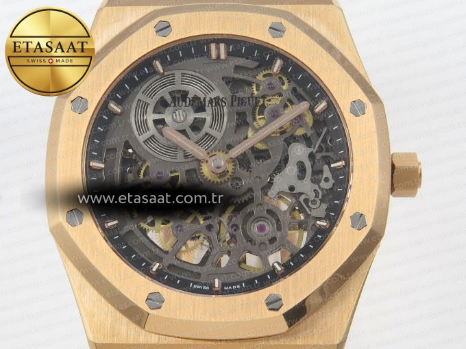 Royal Oak Openworked 16204 RG ZF 1:1 Best Edition Skeleton Dial on RG Bracelet A7124 - Görsel 4