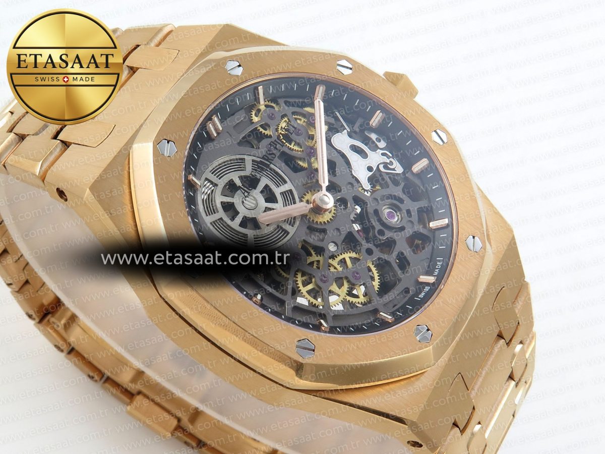 Royal Oak Openworked 16204 RG ZF 1:1 Best Edition Skeleton Dial on RG Bracelet A7124 - Görsel 7