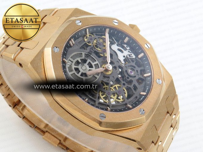 Royal Oak Openworked 16204 RG ZF 1:1 Best Edition Skeleton Dial on RG Bracelet A7124 - Görsel 7