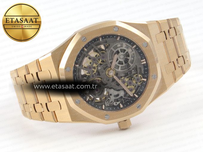 Royal Oak Openworked 16204 RG ZF 1:1 Best Edition Skeleton Dial on RG Bracelet A7124 - Görsel 8