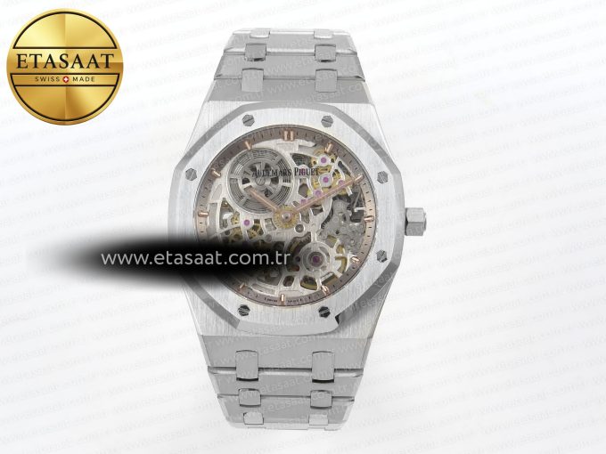 Royal Oak Openworked 16204 SS ZF 1:1 Best Edition Skeleton Dial on SS Bracelet A7124 - Görsel 3